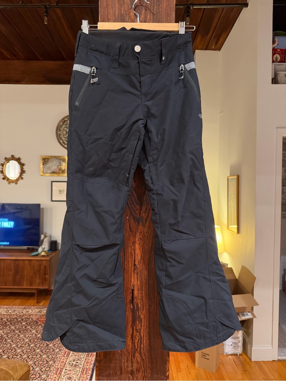 Obermeyer Black Kids / Teen Snow pants with Reflective Trim